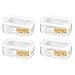 Produktbild Mepal 106914030600 Modula Vorratsdose, Kunststoff, 425 ml, transparent/weiß (4 Stück)