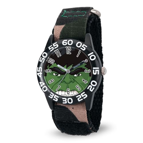 Marvel Kids' Plastic Time Teacher Analog Quartz Nylon Strap Watch