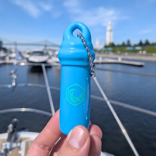 Image of Seahive Floating Keychain (2 pack) with Waterproof Safety Container Boat Key Float - Pontoon, Fishing Accessories key holder