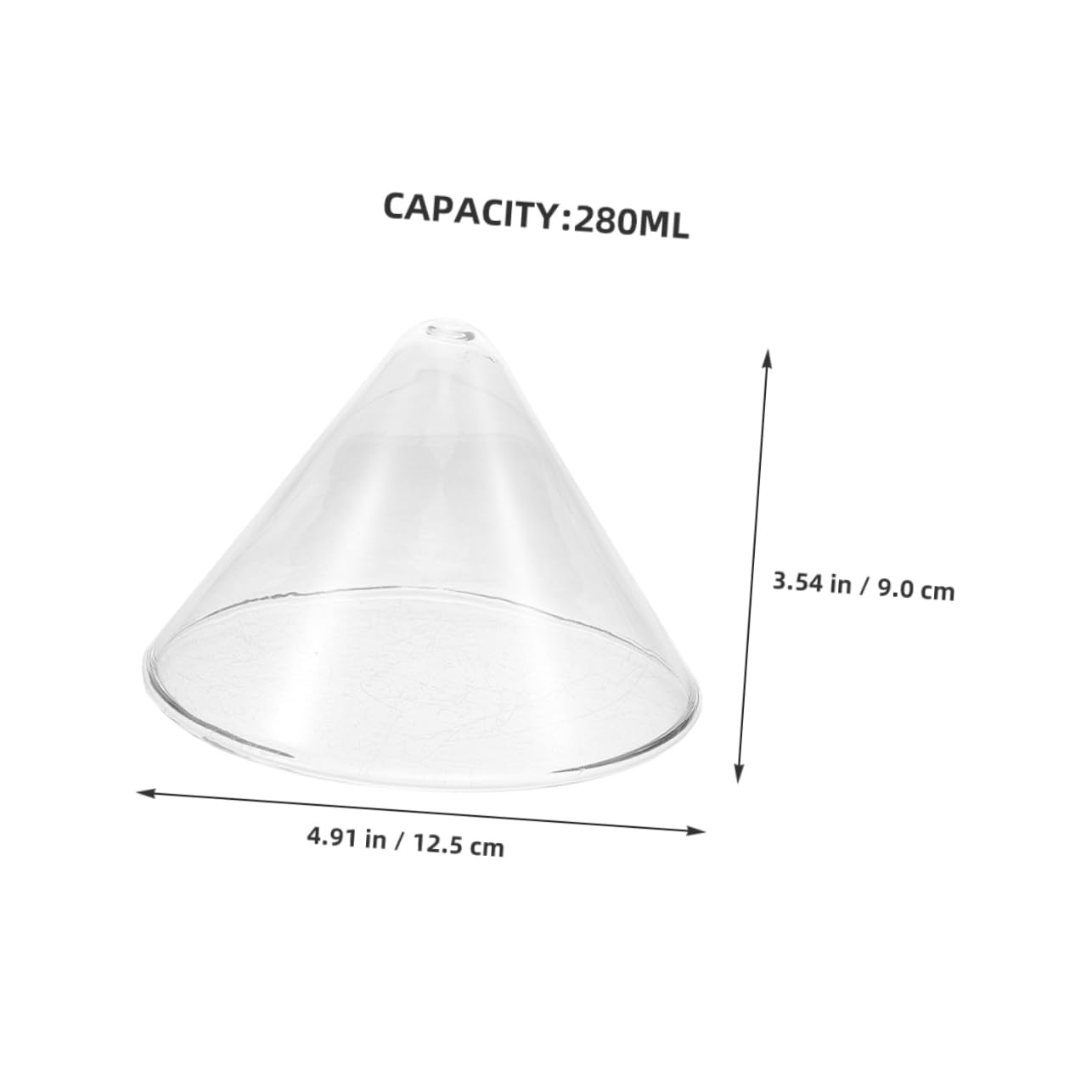 HOLIDYOYO Sturdy Wine Cup Decorative Cocktail Glass for Bars Homes Bowl 280ml Size