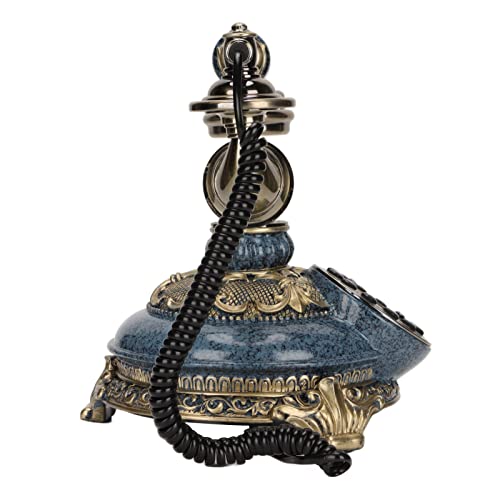 Teléfono retro vintage alámbrico Dilwe azul oscuro miniatura 6