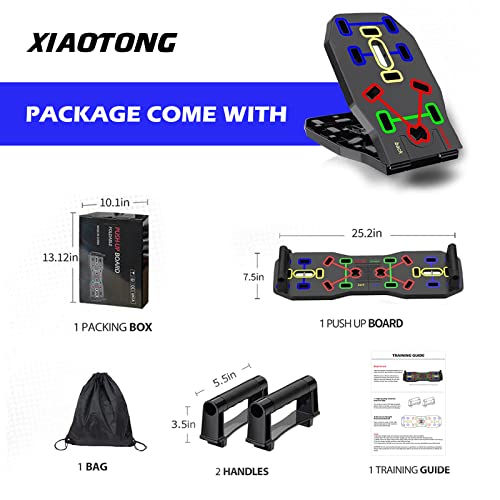 Push Up Board, Professional Pushup Bar System For Chest, Portable Multi-Function Foldable For Home Gym, Push Up Handles For Floor, Multi-Function 12 In 1 Push Up Bar With Color Coded, Strength Training Equipment For Men & Women #TOP6