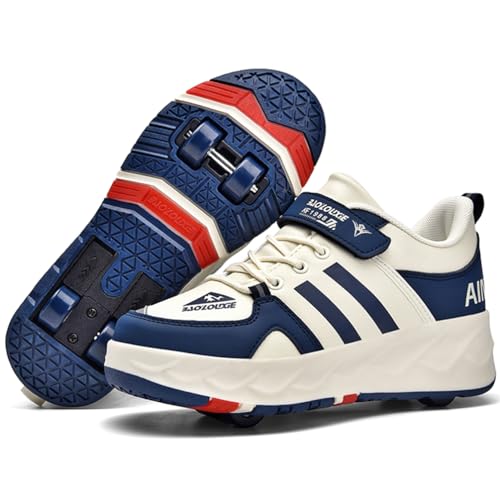 WOWEI Schuhe mit Rollen für Jungen Mädchen Skateboardschuhe Sportschuhe Rollschuhe Kinder Erwachsene 2-in-1-Multifunktionsrollschuhe Sneakers Mit Rollen Outdoorschuhe (BZX-CK8, 43) WOWEI Schuhe mit Rollen für Jungen Mädchen Skateboardschuhe Sportschuhe Rollschuhe Kinder Erwachsene 2-in-1-Multifunktionsrollschuhe Sneakers Mit Rollen Outdoorschuhe (BZX-CK8, 43)