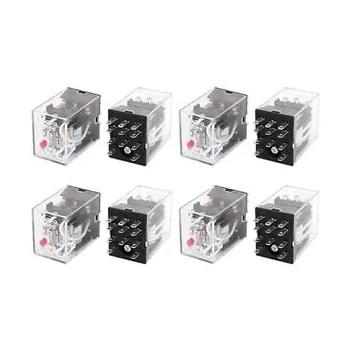 AARTERZZA AC 24V Coil Power Relay Red LED 11 Pin 3PDT 3NO 3NC HH53P-L 8 Pcs