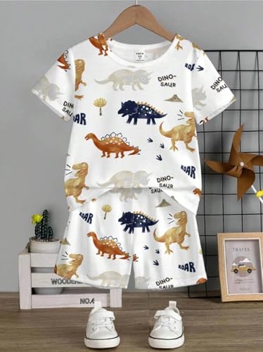 Image of THIIYA KIDS Boys Cotton Co-Ord Set | Printed T-Shirt & Shorts | Soft Comfortable Summer Wear for Kids