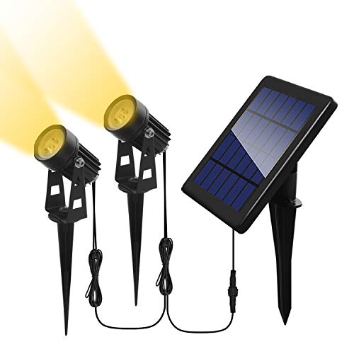 Otdair Solar Spotlights Outdoor, Led Solar Powered Landscape Lights 2 in 1 Bright