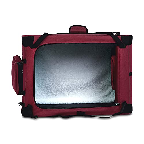 Amazon Basics Folding Portable Soft Pet Dog Crate Carrier Kennel, 36 X 24 X 24 Inches, Red #TOP2