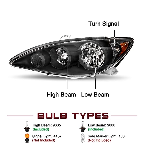 Image of JSBOYAT Headlight Assembly Fits for 2005 2006 Toyota Camry LE XLE SE
