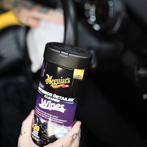 Meguiar's G13600EU Quik Interior Detailer Cleaning Wipes, Reinigungstücher (Dose mit 30 Stück) – Ansicht 6