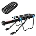 N / A HJWMM Portaequipajes Bicicleta, Ajustable Soporte Trasero for Bicicleta con Cojín for Asiento Trasero de Bicicleta Cargar 50 Kg (Color : Black, Size : B)