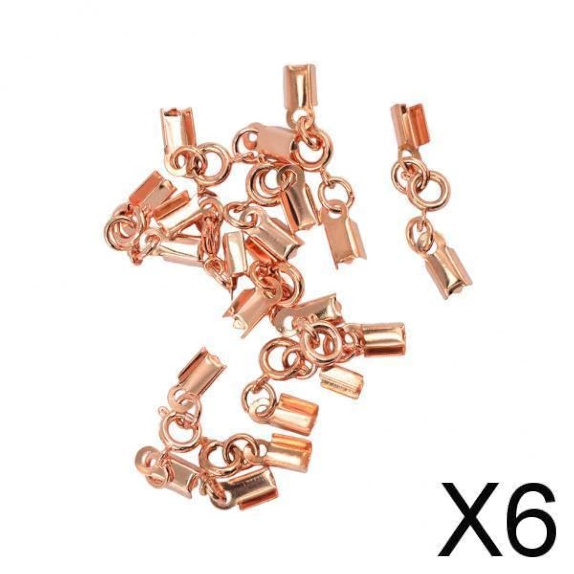 12pcs Antique Metal Clips Spring Clasp Crimp Ends