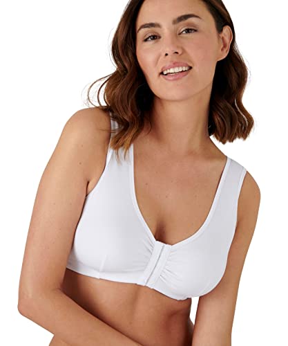 Damart - Soutien-Gorge sans Armatures Ouvert Devant Femme Blanc Taille 100