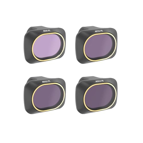 Lot de 4 filtres ND/PL pour DJI Mini 4K/Mini 2/Mini SE/Mavic Mini/Mini SE Accessoires (ND8/PL, ND16/PL, ND32/PL, ND64/PL)