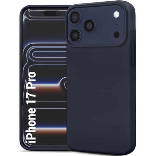 Image of TheGiftKart Liquid Silicone Back Cover Case for iPhone 17 Pro | Soft Micro-Fibre Lining Inside | Camera & Screen Protection | Shockproof Back Cover Case for iPhone 17 Pro (Silicone, Blue)