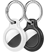 Ainiv Protective Case for AirTags, 2PCS Plastic AirTag Keyring Compatible with Apple Airtag Holde...