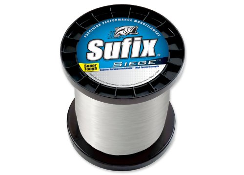 Sufix Siege 3000-Yards Spool Size Fishing Line (Clear, 4-Pound)