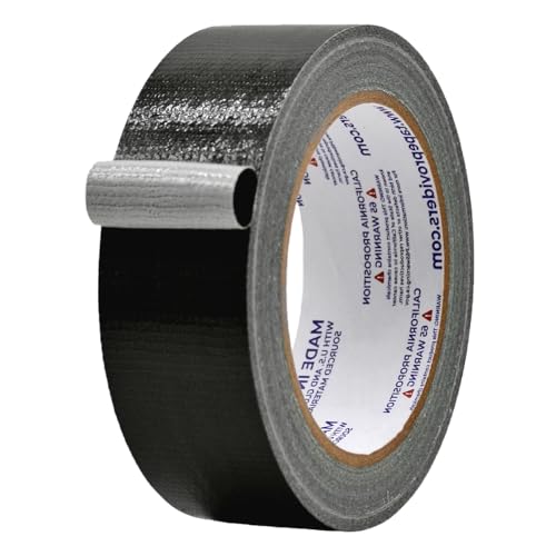 Image of MAT Duct Tape Black Industrial Grade, 1.5 inch x 60 ft. Waterproof, UV Resistant for Crafts, Home Improvement, Repairs, & Projects