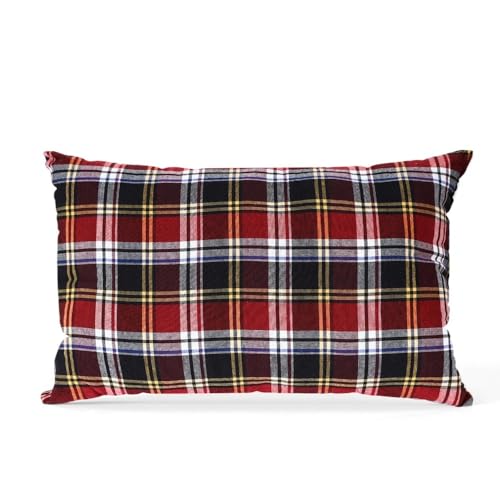 Image of 100% Natural Cotton Fabric Hosiery Medium Hard 100% Cotton Bed Pillow for Real Perfect Neck Support 18 inch x 28 inch - Set of 1