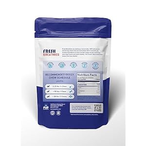 Fresh Breathies - All-Natural Delicious Dental Chews for Dogs - Dog Breath Freshener - Supports Gut Health and Immune System - Made for All Dogs and in The USA, 30 Chews Fresh Breathies – All-Natural Delicious Dental Chews for Dogs – Dog Breath Freshener – Supports Gut Health and Immune System – Made for All Dogs and in The USA, 30 Chews