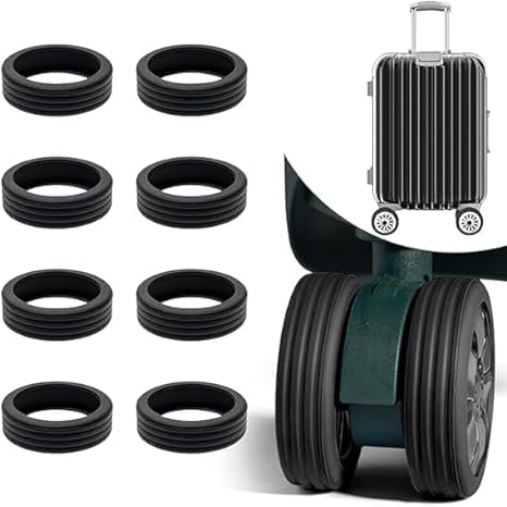 tamadaa HR MALL Luggage Wheel Silicone Protector Cover 16PCS Trolley Wheel Cover Silicone Shock Absorption Wheel Cover for Trolley Bag Suitcase Wheel Cover Silicone for Most 16 Spinner Wheel Bag/Chair (16)-picture-47