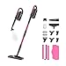 Schenley balai vapeur 19-en-1 avec nettoyeur à main détachable, double tige, pour murs, joints, sols durs et carrelage, avec accessoires, tampons microfibre lavables et jetables