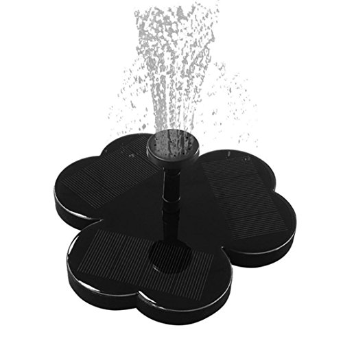 Covermason Solar Springbrunnen Solar bewässerung 1.5W 5V Solarenergie Vogel Bad Brunnen Schwimmendes Wasser Kleiner Teich Garten Terrasse Dekoration