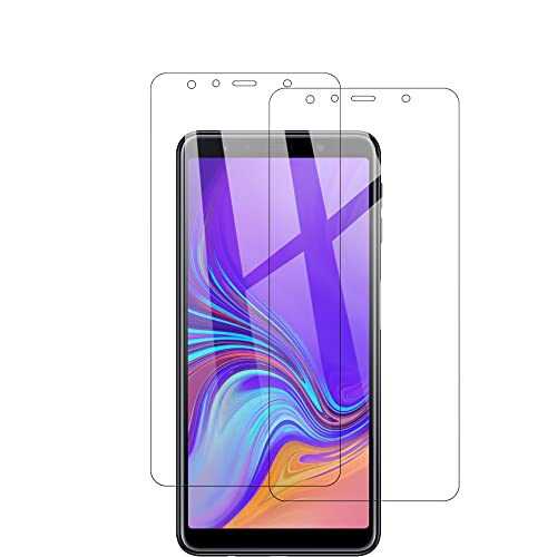 【2枚セット】For Galaxy A7 2019/2018 用 ガラスフィルム 強化ガラス 旭硝子製 FOR ギャラクシー A7 2019/2018 フィルム 硬度9H 飛散防止 指紋防止 自動吸着 気泡防止 液晶保護フィルム