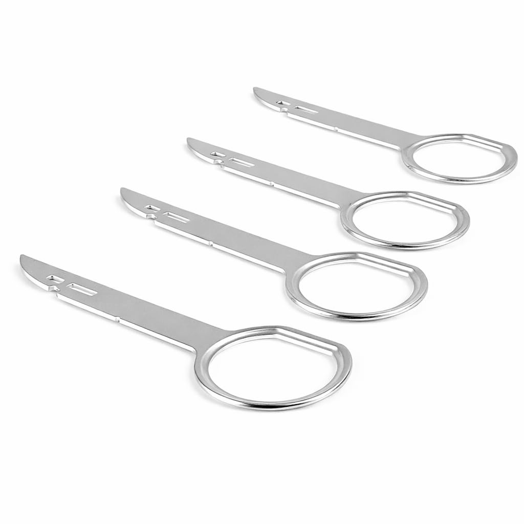 Car Radio Removal Tool Key DIN Release Keys Compatible with FORD Focus Transit Connect Fiesta Fusion C-Max Mondeo Mk S St 6000 CD Sony 6 Disc Head Unit CD Player Pins Tools 4 pcs Double DIN Radio