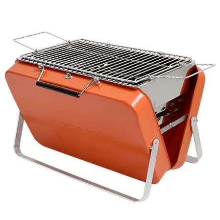 BBQ Grill Outdoor Charcoal Grill with Stainless Steel Barbecue Net, Folding Portable Lightweight Barbecue Grill Tools for Outdoor Barbecues Camping Traveling Picnics Gard