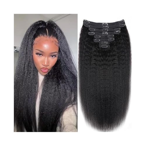 Extensiones de cabello natural Remy con clip y doble trama para un volumen espectacular de 10"