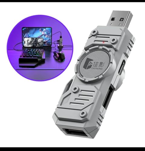 Image of 5 in 1 Mobile Game Combo Pack with RGB Mini Gaming Keyboard & Mouse with Side Button & Mobile Holder,Gaming Adapter with Mobile Game Converter for Android & iOS