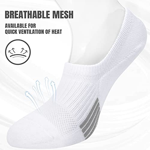 Image of No Show Socks Womens Cushioned Low Cut Invisible Footies for Running Athletic Ankle Socks 6 Pairs