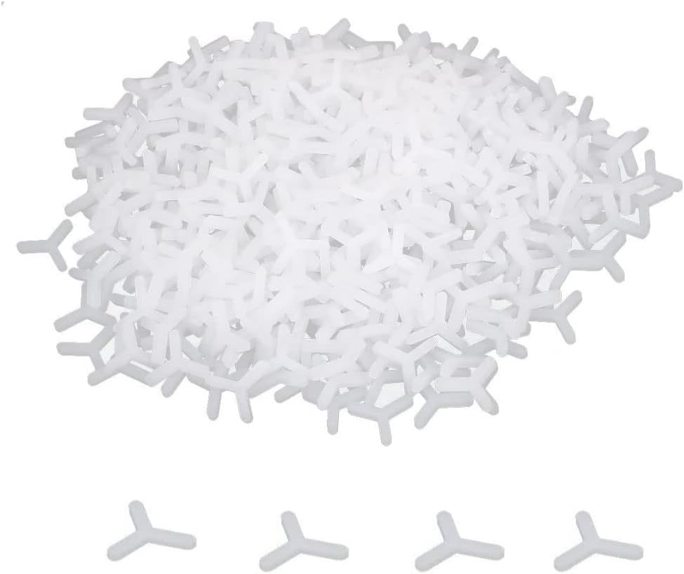 Hexagon tile spacers, Tile Plastic Y Type Spacers Tiling Tools for Spacing of Floor or Wall Tiles, 500 PCS (2mm 5/64 Inch)