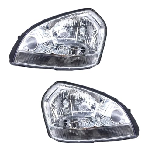 BIISVM Ensemble Phares Avant 1 Paire Phares Avant Pour Hyundai Pour Tucson 2005-2010 Avant Phare Voiture(1Pair white)