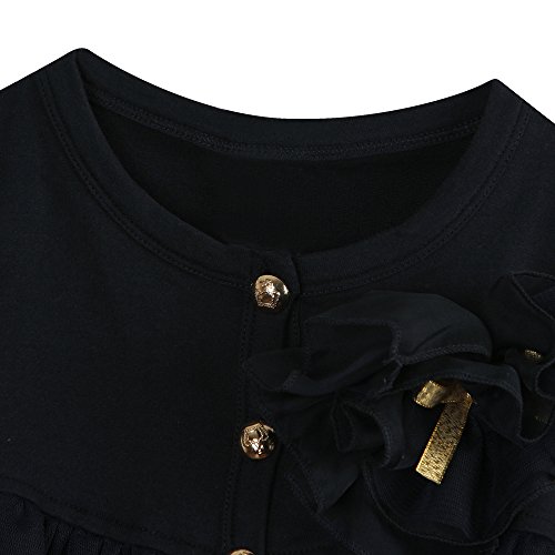 Richie House Little Girls' Sweet Knit Cardigan with Flower Accent RH16324