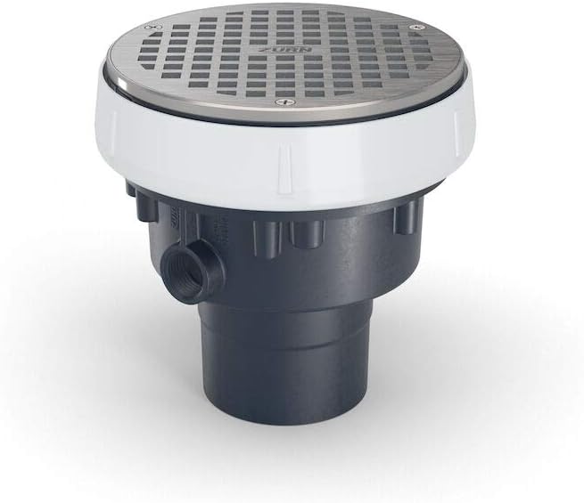EZ-PV2-R6 - EZ PVC Slab on Grade Drain with 6" Nickel Bronze Strainer and 2" x 3" Outlet