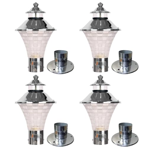 Image of BENE Geruit Outdoor Lamp with Base Stand (Steel, 18 Cms, Pack of 4 Pcs)
