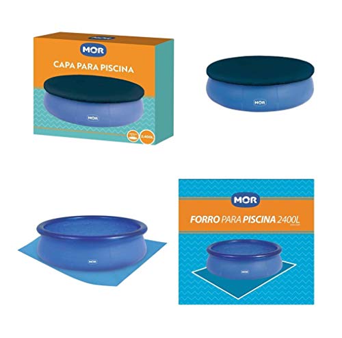 Kit Piscina Inflável Splash Fun 2400 L + Capa + Forro + Filtro - Mor - 110v