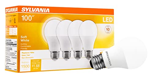 SYLVANIA LED A19 Light Bulb, 100W = 14W,...