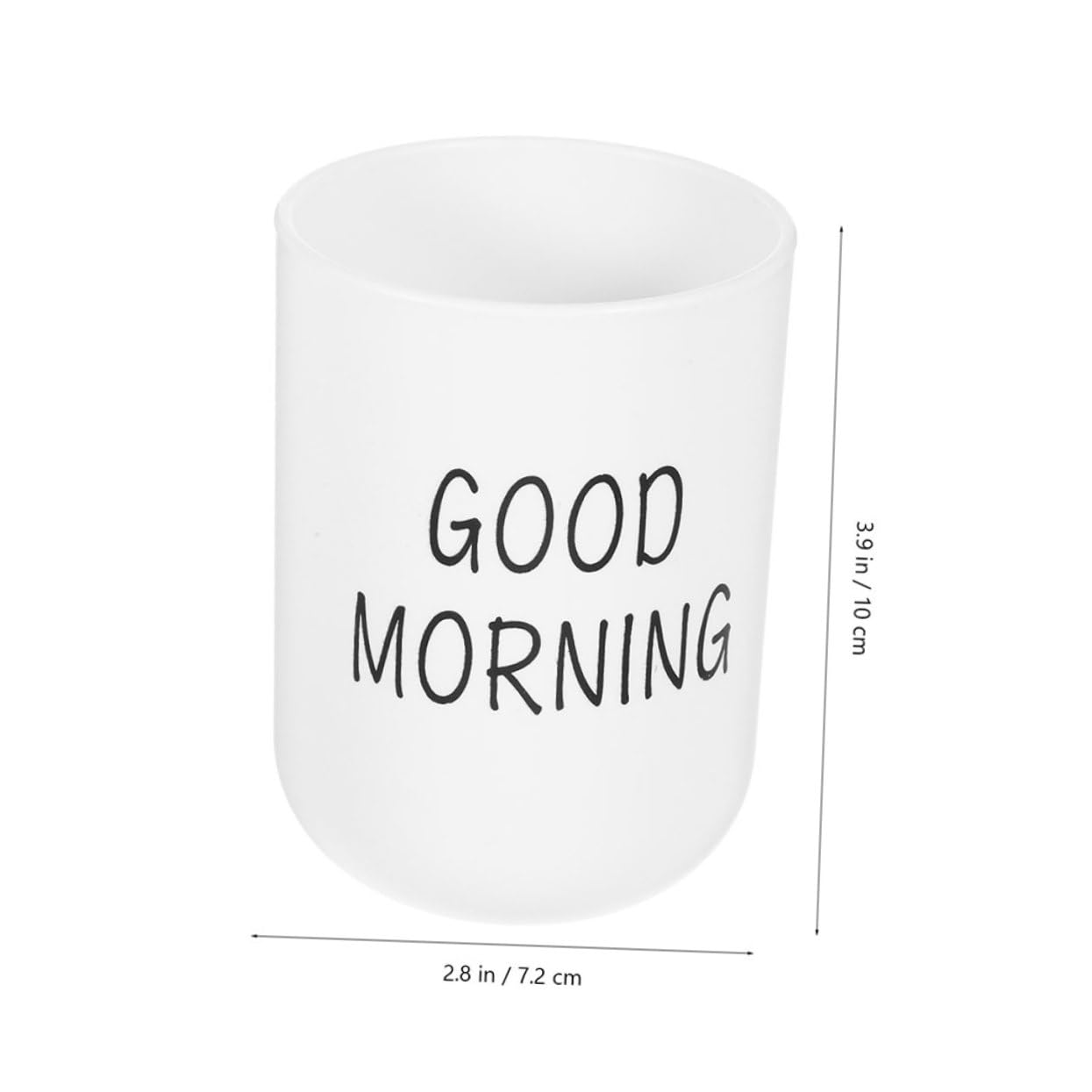 RORPOIR Bathroom Tumbler Cup Unbreakable Plastic Toothbrush Holder for Home Travel and Camping Frosted White Design for Rinsing and Makeup Brushes Reusable Mouthwash Cup