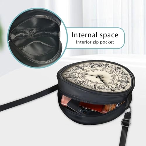 Women Round Shape Crossbody Bag Pu Leather Round Purses Circle Cross Body Shoulder Bag for Party4