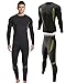 UNIQUEBELLA Thermo Unterwäsche Set, Funktionswäsche Herren Skiunterwäsche Winter Suit Ski Thermo-Unterwäsche Thermowäsche Unterhemd + Unterhose