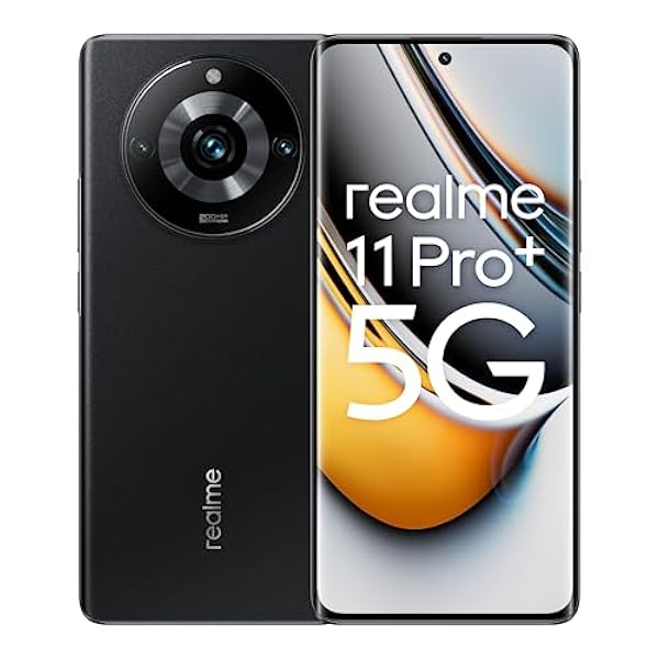 realme 11 Pro 5G 12 512GB Smartphone, Cámara SuperZoom OIS de 200 MP, Pantalla de visión curva de 120 Hz, gran batería de 5000 mAh, Carga SUPERVOOC de 100 W, Negro astral, Versión española