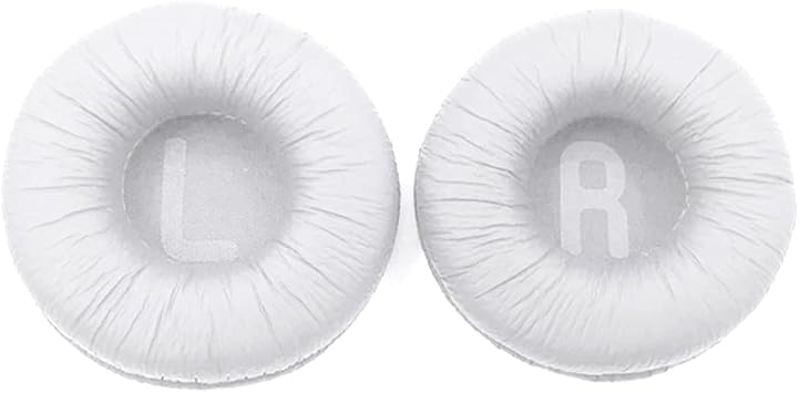1 Pair Replacement Foam Ear Pads Pillow Cushion Cover for JBL Tune600 T500BT T450 T450BT JR300BT Headphone Headset 70mm EarPads Replacement Cushion for Headphone Left and Right White