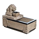 卓上の噴水 Lucky Beast Zen Flow デスクトップ自動サイクル滝噴水風水装飾 家庭やオフィス用 デスクトップ噴水