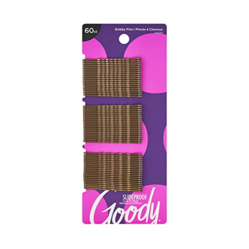 Goody Bobby Pins épingles à cheveux marron anti glisse pour cheveux bruns
