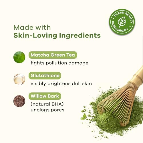 Image of Earth Rhythm Matcha Face Mask Brightens & Detoxifies Skin with Matcha Green Tea & Glutathione for Oily, Combination & Dull Skin - 50gm