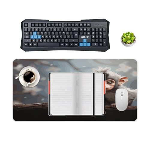 Cute Monkey Desk Mat Non-Slip Large Mouse Pad miniatura 4