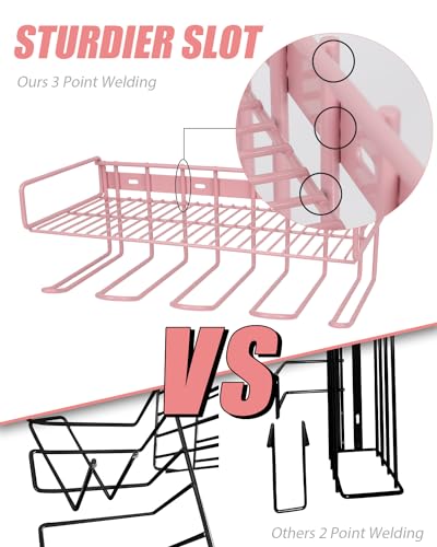 Pink Power Tool Organizer - Wall Mount Style for Power Tool Drill Storage as Heavy Duty Tool Shelf & Tool Rack with Compact Design image 10