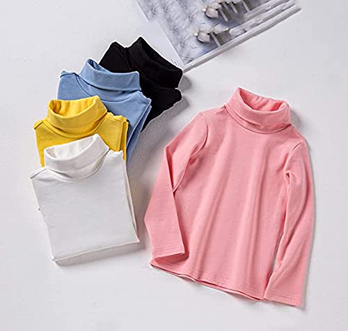 HAXICO Unisex Girls Boys Long Sleeve Crewneck T-Shirt Tee Toddler Turtleneck Cotton Basic Warm Tops Shirts 2-8 Years4
